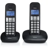 Profoon PDX-1120 - DECT-Telefon mit 2 Mobilteilen, Schwarz