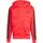 adidas Essentials 3-Streifen Herren Kapuzensweater, rot - M