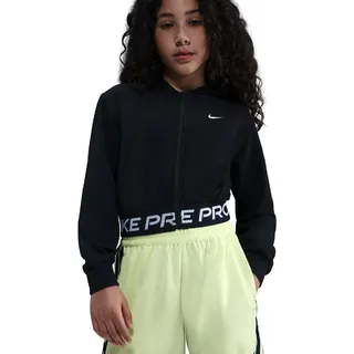 Nike Pro Dri-Fit Full-Zip Kinder T-Shirt, schwarz - S