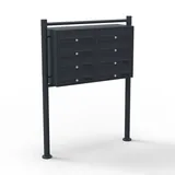 Wiltec 8er Briefkastenanlage Schwarz