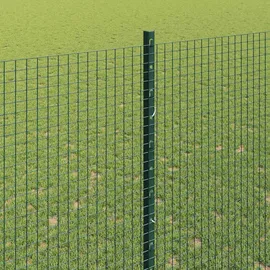vidaXL Zaun mit Pfosten 1,5 x 50 m Grün/Stahl