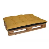 Rattani Sitzkissen Palettenkissen Kissen für Europalette Sitzkissen 120x80 cm, Palettenkissen Modellserie Basic gelb