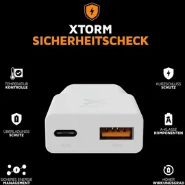 Xtorm Go2 SlimLine Wand-Ladegerät 33W 1x USB-C/ 1x USB-A weiß