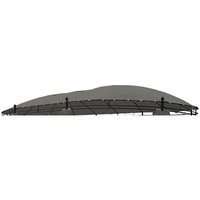 Linder Exclusiv GmbH Pavillon-Ersatzdach Ersatzdach für LEX Pavillon oval Polyester 5,3 x 3,5 m wasserabweisend, mit Befestigungsschlaufen grau