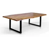 Sedex Bellary Tischplatte ohne Gestell 220x100 cm schwarz/natur - Naturbelassen/Braun