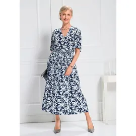GOLDNER Sommerkleid Blau/Weiß Floral 54