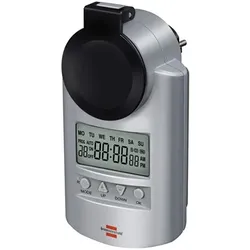 Primera-Line DT IP44 digitale Wochen-Zeitschaltuhr, IP44, Kindersicherung silber