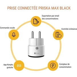 KONYKS Mini-Steckdose 16 A Schwarz