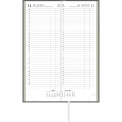 ZETTLER Tagevormerkbuch 808 10,4x29,6cm 1 Tag/1 Seite anthrazit 2026