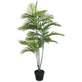 Spetebo Kunstpflanze im Blumentopf 120 Cm - Palme / Schmal - Künstliche Deko Pflanze