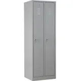 Gürkan Spind lichtgrau 103487, 2 Schließfächer 60,0 x 50,0 x 180,0 cm