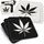 funke & brand kiffen erlaubt Bierdeckel - Cannabis-Blatt Deko - 50er Set in Schwarz-Weiß, Trendiges Design für Partys & Entspannung