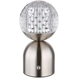 Tischleuchte Beistelllampe LED Touchdimmer Schlafzimmerlampe Nachttisch Nickel