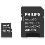 Philips microSDXC Card 512GB Kit, UHS-I U1, A1, Class 10 (FM51MP45B)