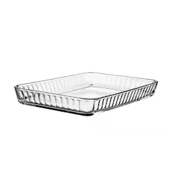 Pasabahce 59204 Borcam Auflaufform, Backform, Glas, 40 x 27 cm Rechteckig, für 3 - 6 Personen