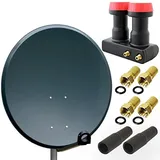 PremiumX 80cm Stahl antrhrazit + Twin Monoblock M