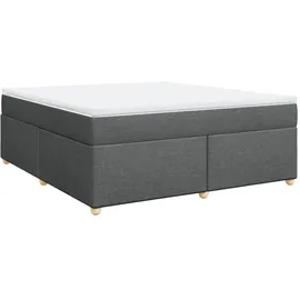 vidaXL Boxspringbett 180 x 200 cm Dunkelgrau