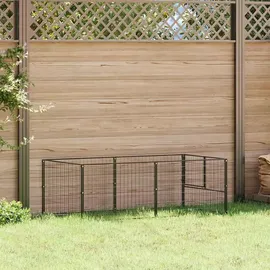 vidaXL Hundezwinger Schwarz 200x100x70 Cm Stahl Vidaxl