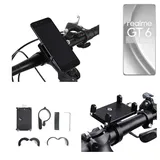 K-S-Trade Smartphone-Halterung für Realme GT 6 China, (Handyhalterung das Fahrrad Halter Lenkstange Fahrradhalterung) schwarz