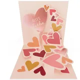 Grafik-Werkstatt |Pretty Pop-Up Mini-Karte | dreidimensional | Geburtstag | Herzen