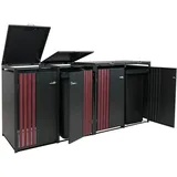 Proregal Mülltonnenverkleidung 122 x 250 x 84 cm anthrazit