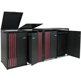 Proregal Mülltonnenverkleidung 122 x 250 x 84 cm anthrazit