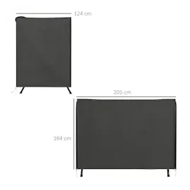 Outsunny Hollywoodschaukelabdeckung 205 x 124 x 164 cm Dunkelgrau