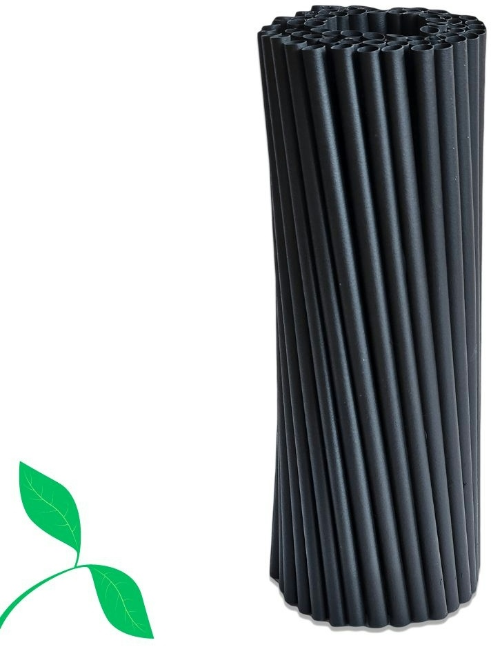 Trinkhalme aus Fasern - Neuheit - 3500 Stück  - schwarz - 20cm