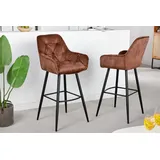 Riess-Ambiente Barhocker Milano 1 St  mit Lehne  braun/schwarz