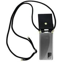 Cadorabo Hülle für Samsung Galaxy NOTE 20 Schutzhülle in Schwarz Handy Kette Silikon Kordel abnehmbares Etui