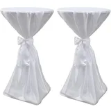 deluke Tischhusse 2er Set Weiß 70 x 70 cm