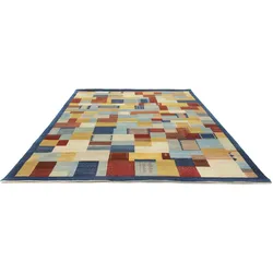 Wollteppich MORGENLAND "LORIBAFT AWARO", blau, B:200cm H:18mm L:300cm, Wolle, Teppiche, reine Wolle, Luxus, fein Handgeknüpft, Wohnzimmer