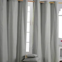 Homescapes ÖSENVORHANG blickdicht 2er-Set, 137/182 cm