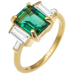 Elli PREMIUM Cocktail Quartz Topas Edelstein 925 Silber vergoldet Ringe   Damen 
