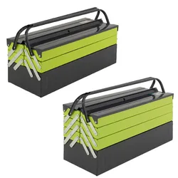 Werkzeugkiste 7 Fächer oder 5 Fächer Stahl lackiert klappbarere Griffe Werkze... 7 Fächer 27 L