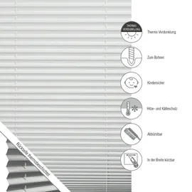 Schöner Wohnen Thermo Plissee Ella 90 x 130 cm weiß