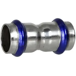Edelstahl Pressfittings Muffe, Kontur V (Ausführung: 54 mm)