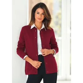 GOLDNER Kurzgröße Longstrickjacke dunkelrot 20