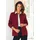GOLDNER Kurzgröße Longstrickjacke dunkelrot 20
