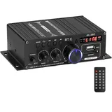XRLUC Bluetooth Mini Verstärker 12V, Audio Stereo Hi-Fi Wireless Endstufe 2.0 Kanal Klar und Realität Sound 800 Watt Home Musik für Passiver Lautsprecher PC TV Auto (Kein Netzteil)