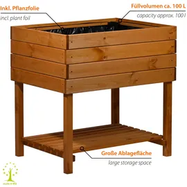 Dobar Hochbeet Kubus 2.0 78 x 58 x 78 cm Braun