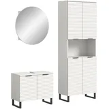 MID.YOU Badmöbel-Set Riff 3-tlg. Weiß