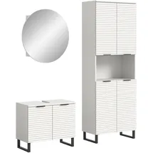 MID.YOU Badmöbel-Set Riff 3-tlg. Weiß