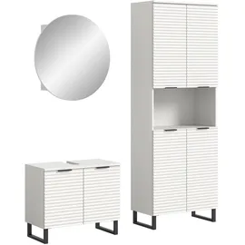 MID.YOU Badmöbel-Set Riff 3-tlg. Weiß