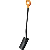 Fiskars Solid Gärtnerspaten 10,5 x 18 x 116 cm mit runder Schaufelkante aus hochwertigem Stahl/Kunststoff