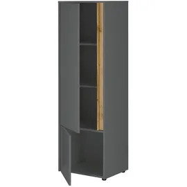 Lomadox Crisp-61 Stauraumschrank 50x157x40 cm Grau