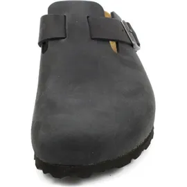 Birkenstock Boston Nubukleder geölt schmal schwarz 40