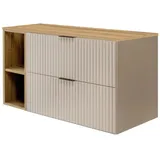 rodan fabryka mebli Waschtischunterschrank 2 Schubladen 46 x 100 x 57 cm Beige/Gold