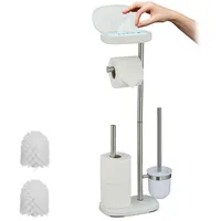 Relaxdays WC Garnitur, mit Ablage, weiß