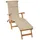 Beautissu Deckchair Auflage 175 x 45 x 5 cm beige 1 St.